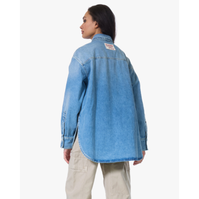 Closed Denim Blouse met Patch Details Blauw