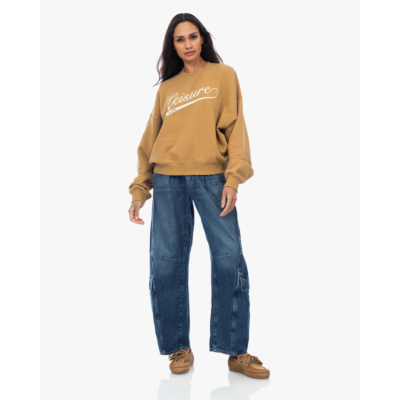 Love Stories Crewneck Sweater Licht Bruin