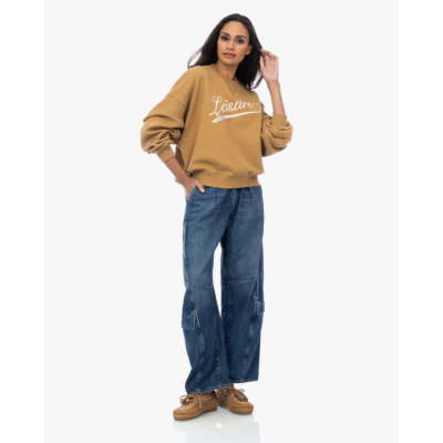 Love Stories Crewneck Sweater Licht Bruin
