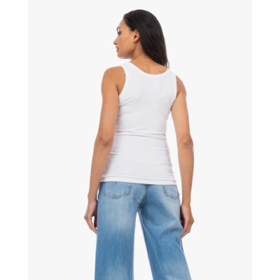 Majestic Filatures Soft Touch U-hals Top Wit