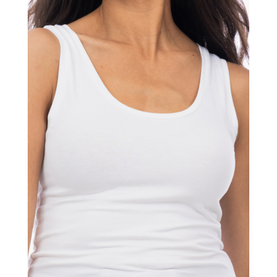 Majestic Filatures Soft Touch U-hals Top Wit