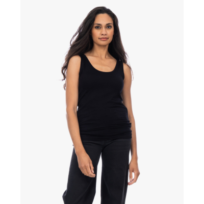 Majestic Filatures Soft Touch U-hals Top Zwart