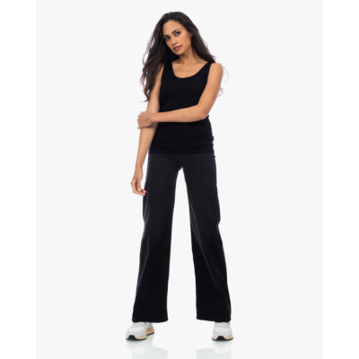 Majestic Filatures Soft Touch U-hals Top Zwart