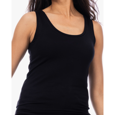 Majestic Filatures Soft Touch U-hals Top Zwart