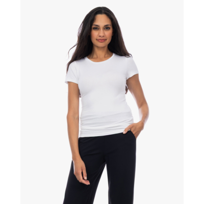 Majestic Filatures Soft Touch Slim Fit T-shirt Wit