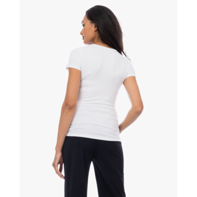 Majestic Filatures Soft Touch Slim Fit T-shirt Wit