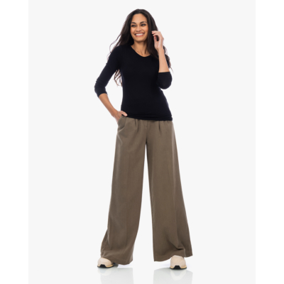 Majestic Filatures Soft Touch Ronde Hals Longsleeve Zwart