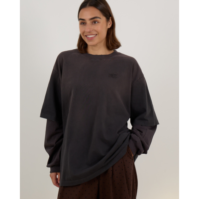 Ganni Jersey Washed Longsleeve Phantom
