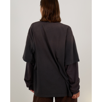 Ganni Jersey Washed Longsleeve Phantom