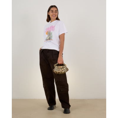 Ganni Western Boot Print T-shirt Wit