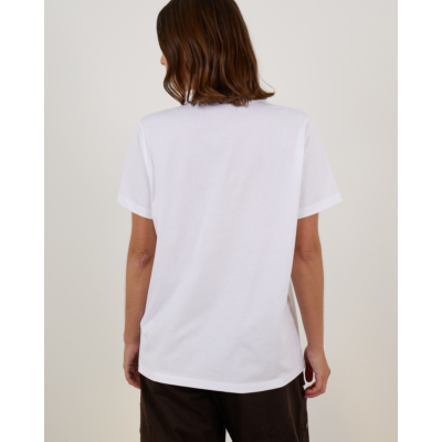 Ganni Western Boot Print T-shirt Wit