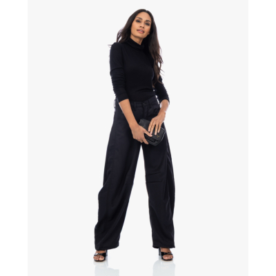 Lois Aliana Mid Rise Barrel Fit Black Caster
