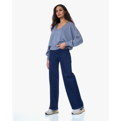 Lois Palazzo Straight Leg Jeans Donker Blauw L32