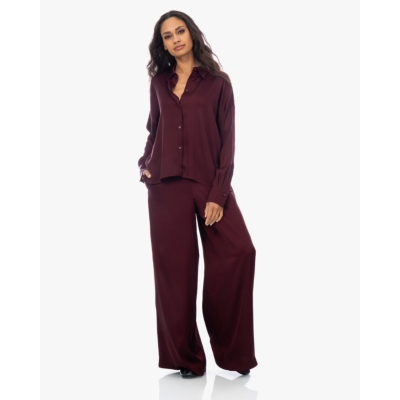 Drykorn Tweezer Satijnen Pantalon Bordeaux L34