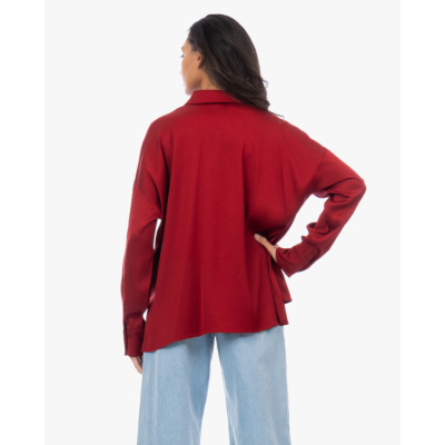 Drykorn Cloelia Satijnen Blouse Rood