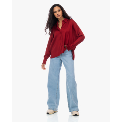 Drykorn Cloelia Satijnen Blouse Rood