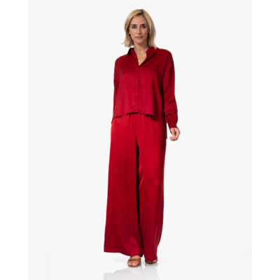 Drykorn Cloelia Satijnen Blouse Rood