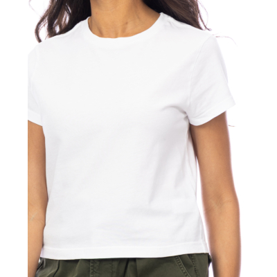 Agolde Adine Shrunken Katoenen T-shirt Wit