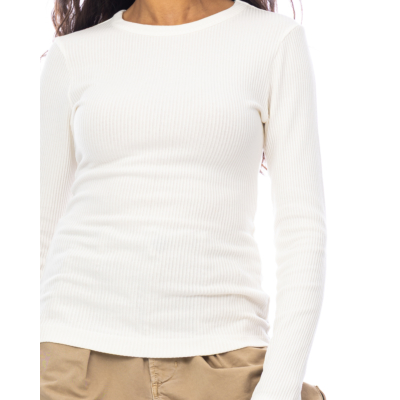 Citizens of Humanity Bina Aansluitende Crewneck Geribd Off-white