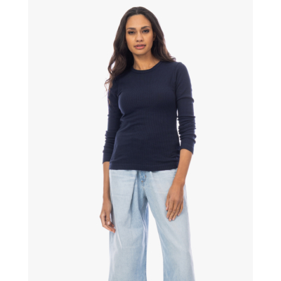 Citizens of Humanity Bina Aansluitende Crewneck Geribd Navy