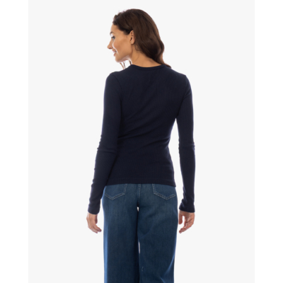 Citizens of Humanity Bina Aansluitende Crewneck Geribd Navy