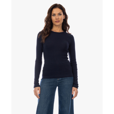 Citizens of Humanity Bina Aansluitende Crewneck Geribd Navy