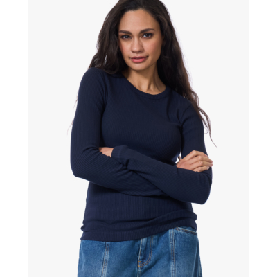 Citizens of Humanity Bina Aansluitende Crewneck Geribd Navy