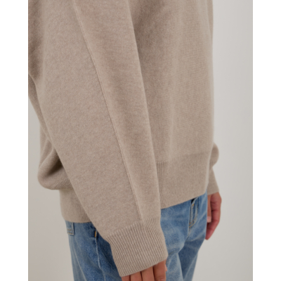 Lisa Yang Haily Kasjmier Pullover Zand Grijs