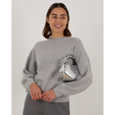 Lisa Yang Veira Kasjmier Pullover Dropped Shoulder Trui Grijs