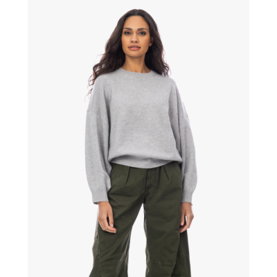 Lisa Yang Veira Kasjmier Pullover Dropped Shoulder Trui Grijs
