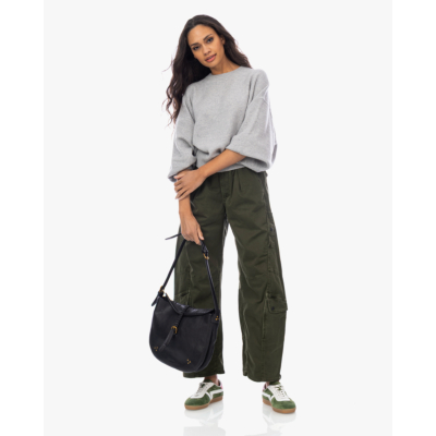 Lisa Yang Veira Kasjmier Pullover Dropped Shoulder Trui Grijs