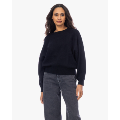 Lisa Yang Veira Kasjmier Pullover Dropped Shoulder Trui Zwart