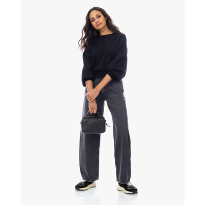 Lisa Yang Veira Kasjmier Pullover Dropped Shoulder Trui Zwart