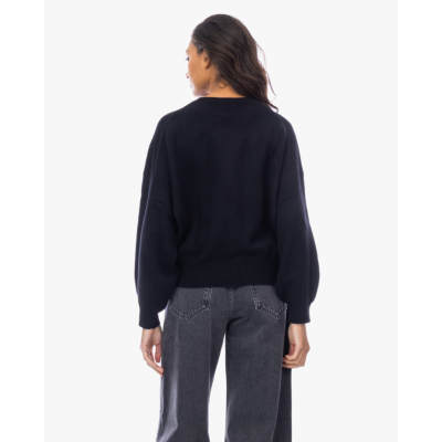 Lisa Yang Veira Kasjmier Pullover Dropped Shoulder Trui Zwart
