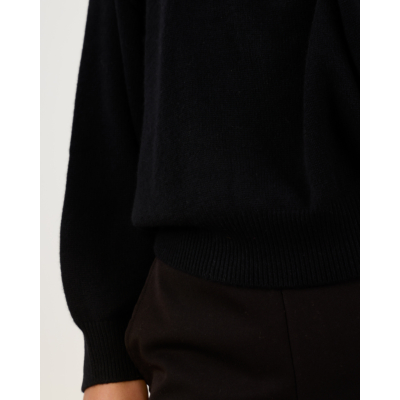 Lisa Yang Veira Kasjmier Pullover Dropped Shoulder Trui Zwart