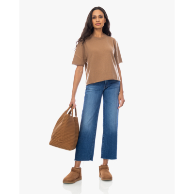 Lisa Yang Cila Kasjmier Korte Mouwen Pullover Bruin