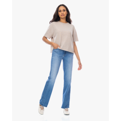 Lisa Yang Cila Kasjmier Korte Mouwen Pullover Beige