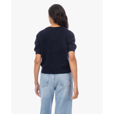 Lisa Yang Genevra Kasjmier Pullover Shirt Deep Navy