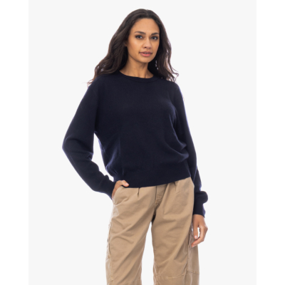 Lisa Yang Greer Kasjmier Pullover Trui Deep Navy