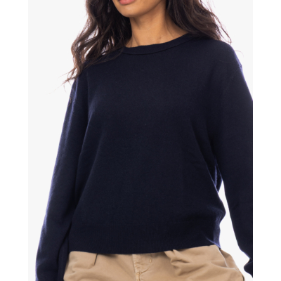 Lisa Yang Greer Kasjmier Pullover Trui Deep Navy