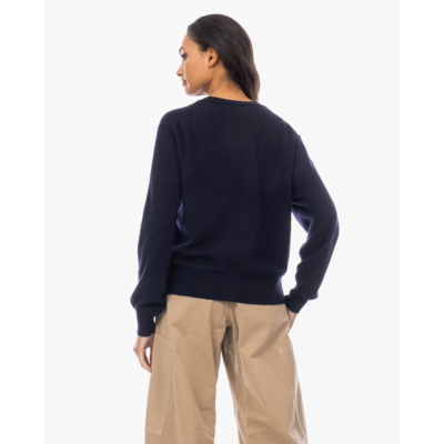 Lisa Yang Greer Kasjmier Pullover Trui Deep Navy