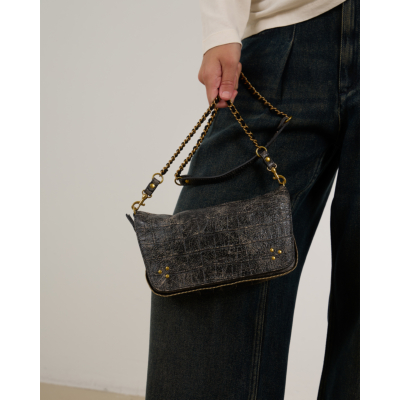 Jerome Dreyfuss Bobi S Tas Imprimé Croco Grunge Sheepskin