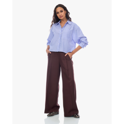 Ame Antwerp Nobody Gestreepte Blouse met Afneembare Sjaal Blauw