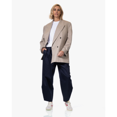 Ame Antwerp Nic T-shirt met Strikhals Wit