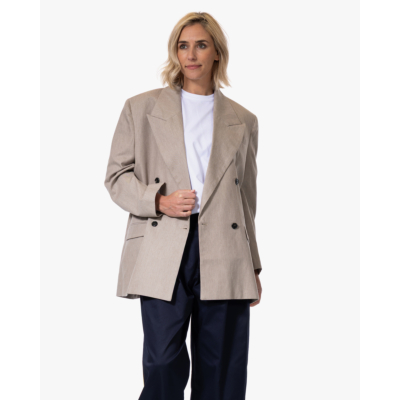 Ame Antwerp Natan Oversized Blazer Taupe
