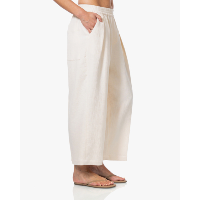 Ame Antwerp Kick Gestructureerde Pull-on Pantalon Ecru