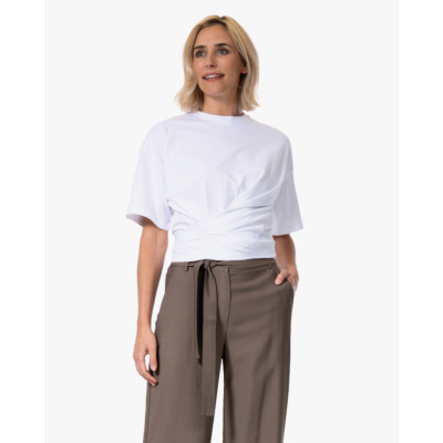 Ame Antwerp Nantes T-shirt met Knoopdetail Wit