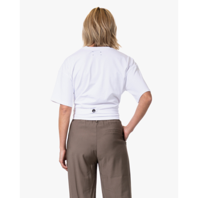 Ame Antwerp Nantes T-shirt met Knoopdetail Wit