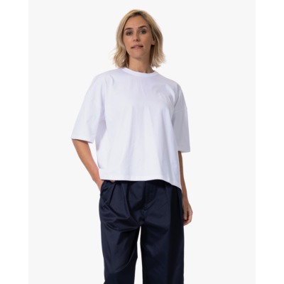 Ame Antwerp Nic T-shirt met Strikhals Wit