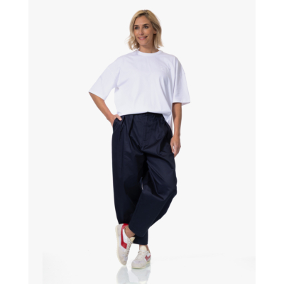 Ame Antwerp Nic T-shirt met Strikhals Wit